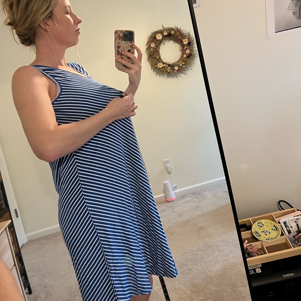 Soft Blue Striped Dress - Picture 13 of 13